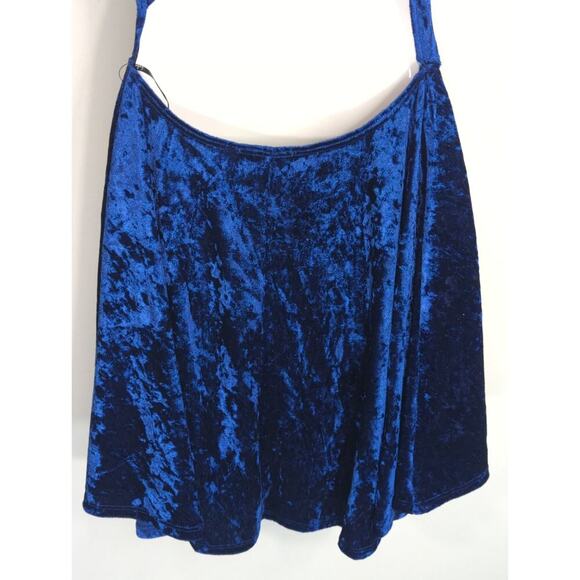 Lulus‎ Solo Album Navy Blue Backless Velvet Skater Dress Small NWT Party Skater - Picture 9 of 14
